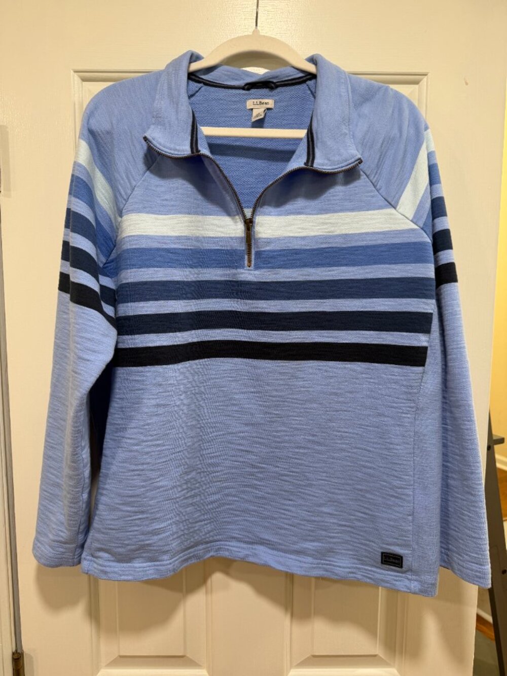 EUC Women's Plus LL Bean Peaks Island Quarter Zip Pullover size 2X